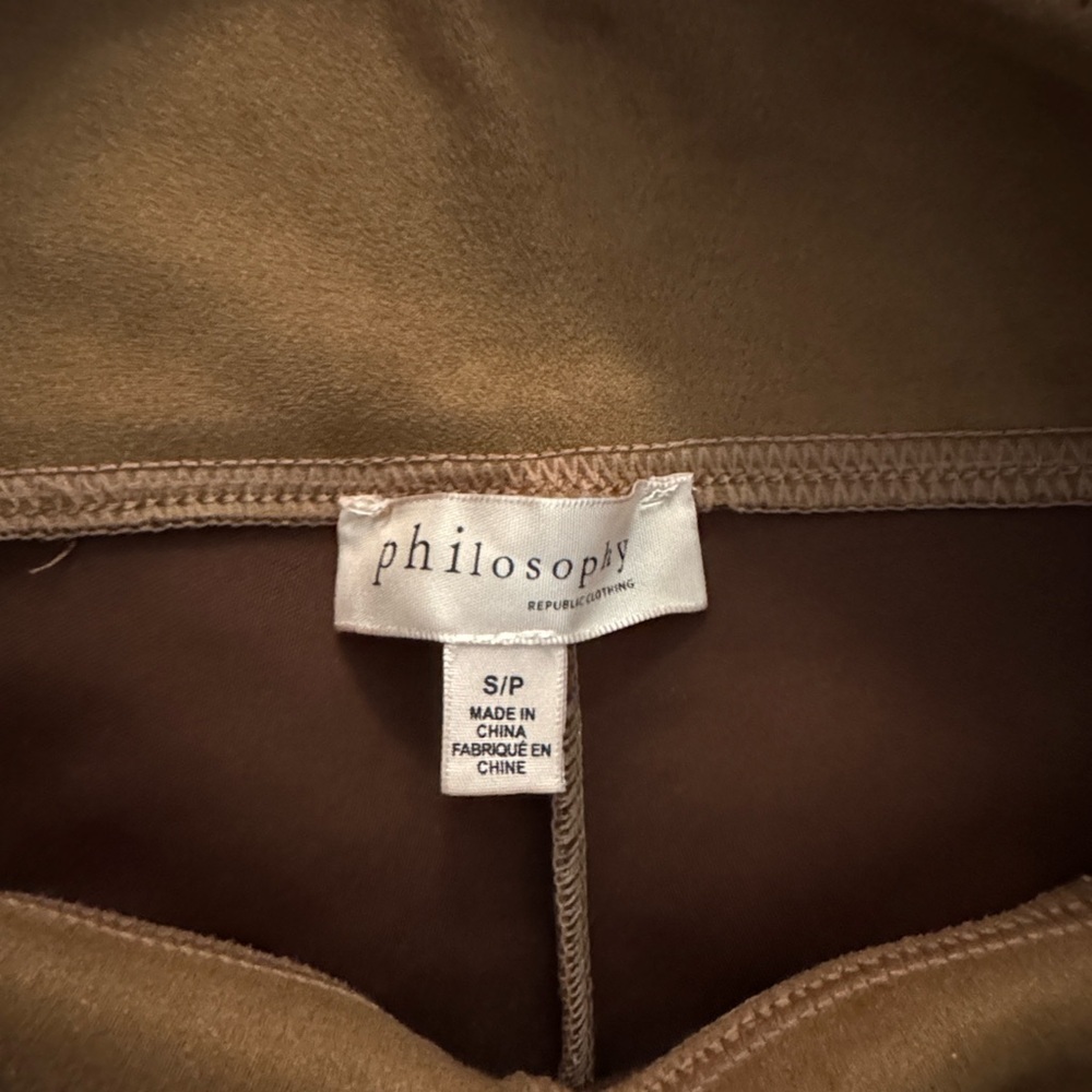 Philosophy Faux Suede Leggings – Size Small - Picture 2 of 3